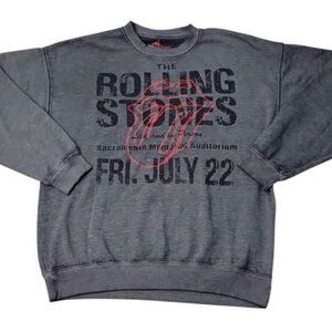 NWT -The Rolling Stones Gray Sweatshirt with Red Logo
